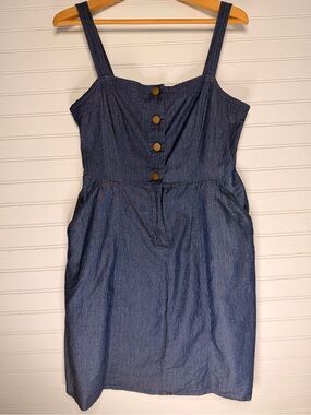 Westport Indigo Denim Button-Front Mini Dress